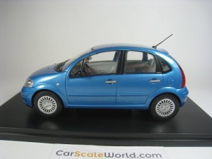 CITROEN C3 EXCLUSIVE 2002 1/24 IXO HACHETTE (BLUE) WITH BLISTER