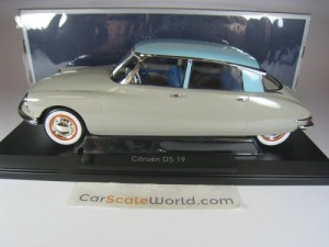 CITROEN DS 19 1956 1/18 NOREV (ROSÉ GREY/TURQUOISE)