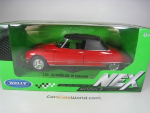 CITROEN DS 19 CABRIOLET 1/24 WELLY (RED)