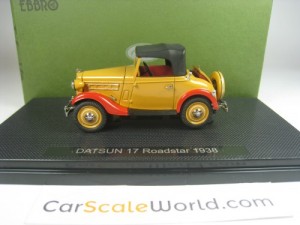 DATSUN 17 ROADSTER 1938 1/43 EBBRO (BROWN/RED)