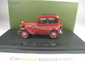 DATSUN 17 SEDAN 1938 1/43 EBBRO (RED)