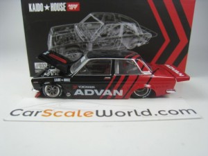 DATSUN 510 PRO STREET ADVAN KAIDO HOUSE 032 1/64 MINI GT (BLACK/RED)