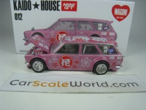 DATSUN 510 WAGON KAIDO HOUSE 012 1/64 MINI GT (PINK)