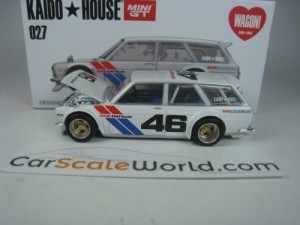 DATSUN 510 WAGON KAIDO HOUSE BRE DATSUN 027 1/64 MINI GT (WHITE)