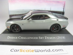 DODGE CHALLENGER SRT DEMON 2018 1/43 IXO ALTAYA (GREY/BLACK)