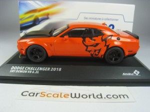 DODGE CHALLENGER SRT DEMON 2018 1/43 SOLIDO (GO MANGO ORANGE)