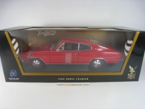 DODGE CHARGER 1966 1/18 ROAD SIGNATURE - LUCKY DIECAST (RED)