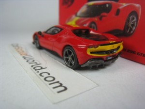 FERRARI 296 GTB ASETTO FIORANO 2022 1/64 BBR (ROSSO CORSA/YELLOW STRIPES)