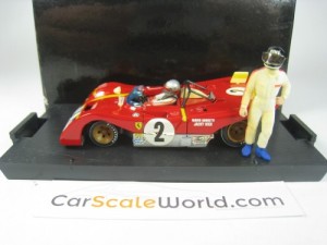 FERRARI 312 PB 6H DAYTONA 1972 ICKX - ANDRETTI 1/43 BRUMM (WITH FIGURES)