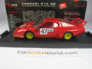 FERRARI 512 BB 24H LE MANS 1981 CHARLES POZZI 1/43 BRUMM