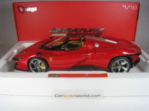 FERRARI DAYTONA SP3 CLOSED 1/18 BBURAGO SIGNATURE SERIES (RED)