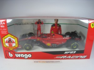 FERRARI SF23 2023 WITH CARLOS SAINZ FIGURE 1/24 BBURAGO