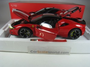 FERRARI SF90 STRADALE ASSETTO FIORANO 1/18 BBURAGO SIGNATURE SERIES (RED)