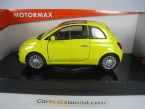 FIAT 500 2009 1/24 MOTORMAX (YELLOW)