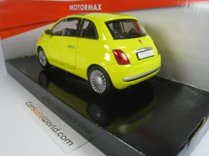 FIAT 500 2009 1/24 MOTORMAX (YELLOW)