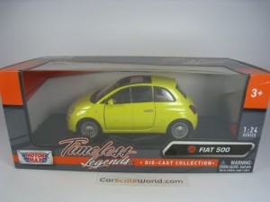 FIAT 500 2009 1/24 MOTORMAX (YELLOW)