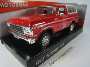 FORD BRONCO 1978 1/24 MOTORMAX (RED)