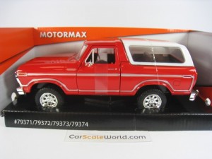 FORD BRONCO 1978 1/24 MOTORMAX (RED)