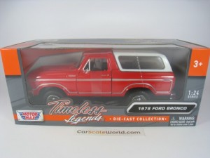 FORD BRONCO 1978 1/24 MOTORMAX (RED)