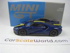 FORD GT 1/64 MINI GT (SUNOCO BLUE)