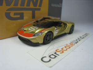 FORD GT HOLMAN MOODY HERITAGE EDITION 1/64 MINI GT (GOLD)