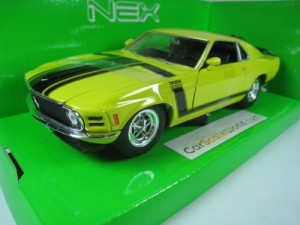 FORD MUSTANG BOSS 302 1970 1/24 WELLY (YELLOW)