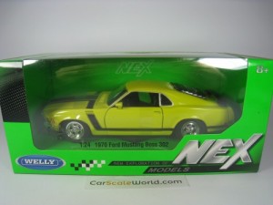 FORD MUSTANG BOSS 302 1970 1/24 WELLY (YELLOW)