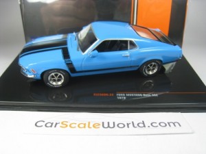 FORD MUSTANG BOSS 302 1970 1/43 IXO (BLUE/BLACK STRIPES)