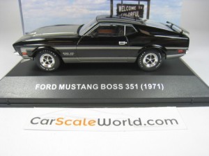 FORD MUSTANG BOSS 351 1971 1/43 IXO ALTAYA (BLACK/SILVER)