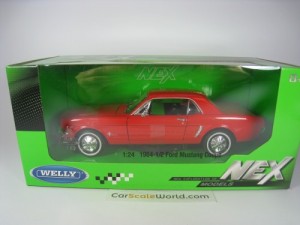 FORD MUSTANG COUPE 1964 1/24 WELLY (RED)