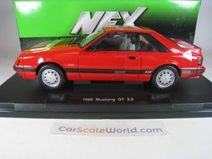 FORD MUSTANG GT 5.0 1986 1/18 WELLY (RED)