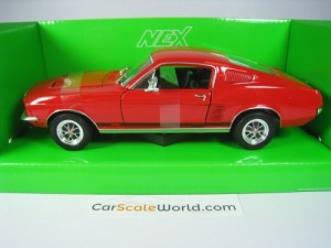 FORD MUSTANG GT 1967 1/24 WELLY (RED)