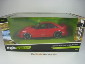 FORD MUSTANG SVT COBRA 1993 CUSTOM 1/24 MAISTO (RED)