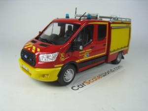 FORD TRANSIT VPS HEINIS SAPEURS POMPIERS MEURTHE MOSELLE 1/43 IXO HACHETTE (WITH BLISTER)