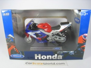 HONDA CBR 900RR FIREBLADE 1/18 WELLY (RED/BLUE)