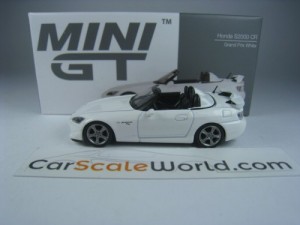 HONDA S2000 CR 1/64 MINI GT (GRAND PRIX WHITE)