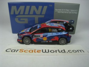 HYUNDAI I20 N RALLY1 #11 RALLYE MONTE CARLO 2023 T. NEUVILLE 1/64 MINI GT