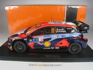 HYUNDAI i20 N RALLY1 #11 WINNER CENTRAL EUROPEAN RALLY 2023 T. NEUVILLE 1/18 IXO