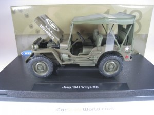 JEEP WILLYS MB 1941 US ARMY 1/18 WELLY 