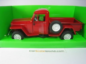 JEEP WILLYS PICK UP 1947 1/24 WELLY (RED)