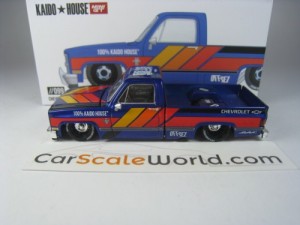 CHEVROLET SILVERADO KAIDO WORKS V2 #099 1/64 MINI GT (BLUE)