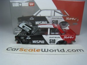 KAIDO HOUSE DATSUN STREET 510 RACING V1 #102 1/64 MINI GT (BLACK/WHITE/RED)