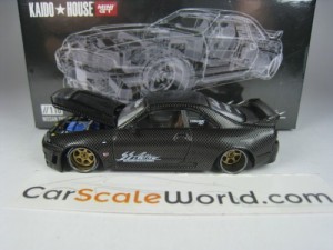 KAIDO WORKS NISSAN SKYLINE GT-R R33 ACTIVE CARBON R V1 #116 1/64 MINI GT (CARBON)