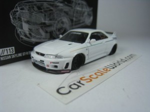 KAIDO WORKS NISSAN SKYLINE GT-R R33 V1 GREDDY #113 1/64 MINI GT (WHITE)