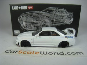 KAIDO WORKS NISSAN SKYLINE GT-R R33 V1 GREDDY #113 1/64 MINI GT (WHITE)