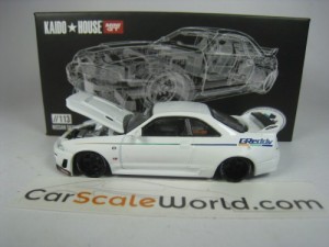 KAIDO WORKS NISSAN SKYLINE GT-R R33 V1 GREDDY #113 1/64 MINI GT (WHITE)