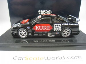 KURE RACING 1996 NISSAN SKYLINE GT-R R33 1/43 EBBRO