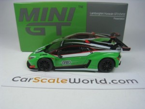 LAMBORGHINI HURACAN GT3 EVO PRESENTATION 1/64 MINI GT (GREEN)