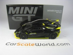 LAMBORGHINI HURACAN STO 1/64 MINI GT (NERO NOCTIS)