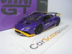 LAMBORGHINI HURACAN STO 1/64 MINI GT (VIOLA PASIFAE)